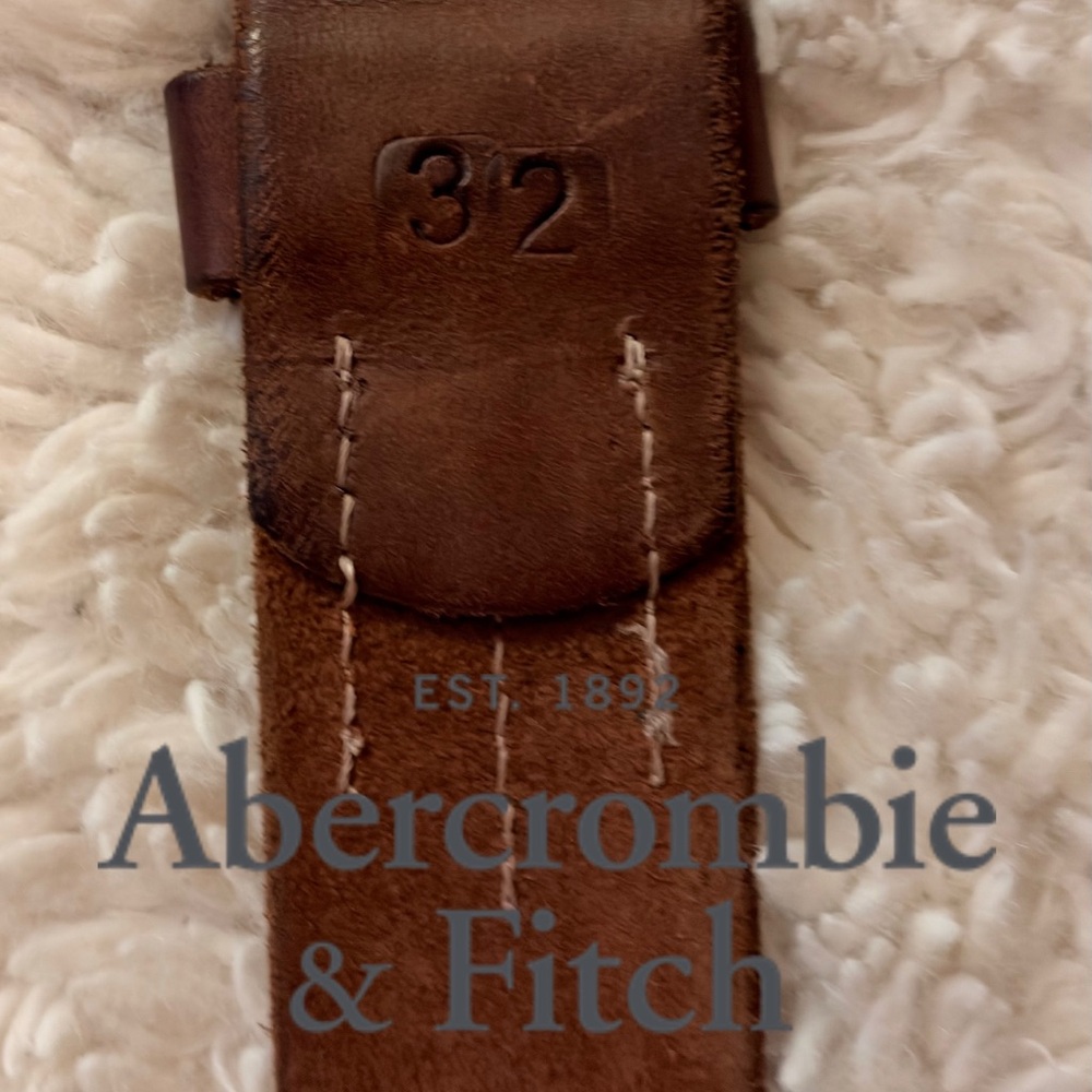 RARE Abercrombie & Fitch Brown Italian Leather Belt size 32 - VERY RARE! - Picture 3 of 8